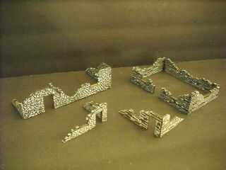 1/87 - 1/72scale Building Ruins.  For Dioramas,  Wargames,  Etc.