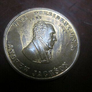 Vintage Old Hickory Andrew Jackson 1829 - 1837 President Usa Token Medal Coin