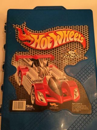 1998,  Mattel Hot Wheels - 48 Car Carry Case 20020,  Blue Box,  Car Caddy,  Vgc