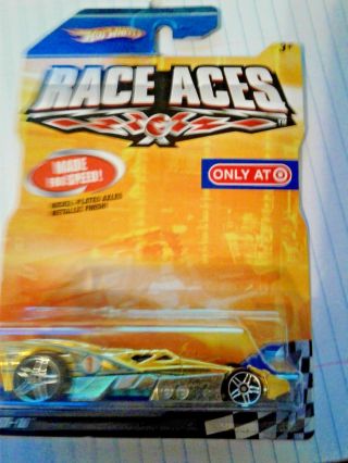 Hot Wheels Race Aces Rd - 10 Gold And Chrome Made 4 Speed