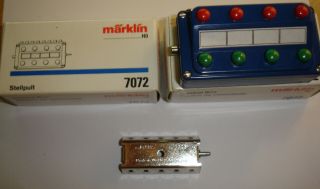 2x Marklin Z Control Boxes 7072,  Electrical Distributor Panel 7209 - Read