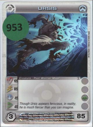 (cc - 953) Ursis Chaotic Card Ultra Rare - Code - 65/85/45/45/85