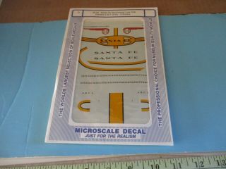 O Scale Microscale Decals 48 - 43 Santa Fe Warbonnet Late Cab Diesels 2 Sheets