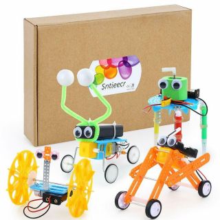 Sntieecr 4 Set Robotic Science Kits Electric Dc Motor Assembly Kit For Kids D.