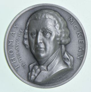 High Relief Thomas Mckean Medallic Arts.  999 Silver Round Medal 25 Grams 410