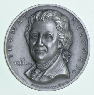 High Relief Thomas Nelson Jr.  Medallic Arts.  999 Silver Round Medal 25g 399