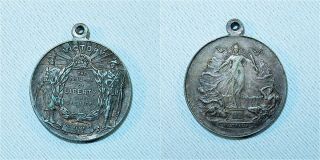 Antique 1919 Victory Peace Australia Medallion Medal Token Triumph Liberty Wwi