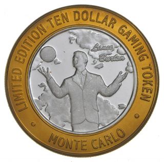 . 999 Fine Silver Monte Carlo Casino Chip Ltd Ed $10 Token Approx 0.  60 T Oz 552