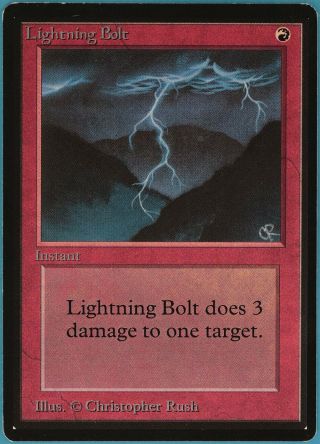 Lightning Bolt Beta Spld Red Common Magic Gathering Card (id 85408) Abugames