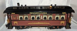 Aristocraft Pennsylvania Railroad Coach Car Heavyweight G Smokes Lights 31051