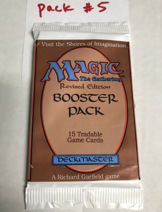 Mtg Magic The Gathering Revised,  Booster Pack,  English Fresh Box Pack 2