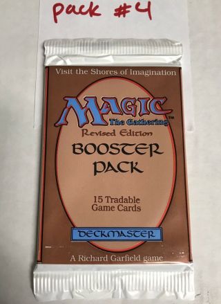 Mtg Magic The Gathering Revised,  Booster Pack,  English Fresh Box Pack 4