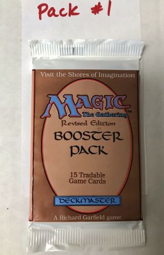 Mtg Magic The Gathering Revised,  Booster Pack,  English Fresh Box Pack 1