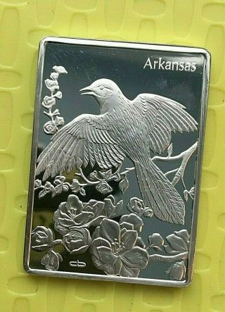 Rare Vintage Bar Sterling Silver Arkansas Apple Blossom Mockingbird