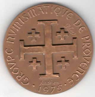 1978 French Medal Issued For Numismatic Group Of Provence,  Engraved By P.  Lovy