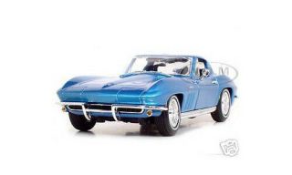 Boxdamaged 1965 Chevrolet Corvette Blue 1:18 Scale Diecast By Maisto 31640