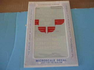 O Scale Microscale Decals 48 - 7 Southern Pacific Diesels Red Wing Scheme
