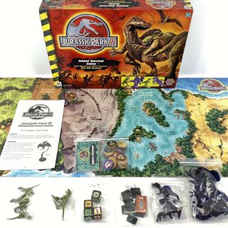 Jurassic Park Iii 3 Island Survival Board Game Hasbro 2001 Mb Dinosaur Action
