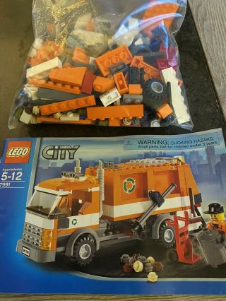 Retired Lego City 7991 Recycle Garbage Truck 100 Complete With Instructions