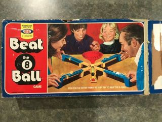 Vintage Beat The 8 - Ball Skill Challenge Board Game Ideal 1975