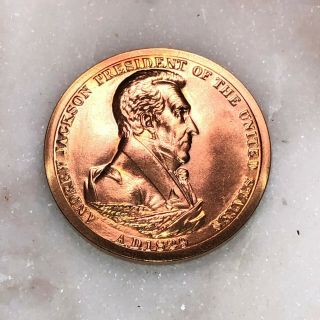 President Andrew Jackson Peace And Friendship Bronze Medal Coin Token