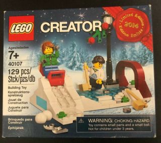 Lego 40107 Lego Creator Winter Skating Scene 2014 Limited Ed.  2 Exclusive Minifg