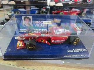 Minichamps - Scale 1/43 - J.  Villeneuve - World Champion 1997 - Mini Car - F1
