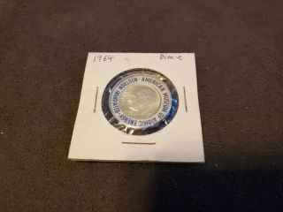 1964 Neutron Irradiated Roosevelt Dime From American Museum Of Atomic Energy