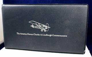 1977 America - France Charles A.  Lindbergh First Day Issue w/ Folio & 2