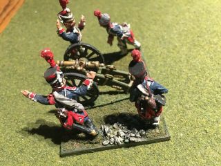25mm Painted French Napoleonic Foot Artillery Battery