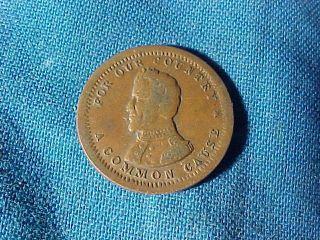 Orig 1860s Civil War Token Andrew Jackson For Our Country A Common Cause