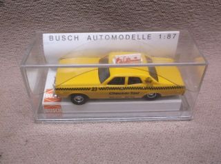 1/87 Ho Scale Busch Automodelle 46606 Dodge Monaco York Taxi Checker Cab Nib