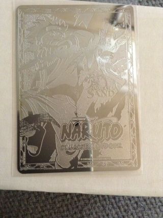Naruto Ccg Ultra Rare Curse Of The Sands Championship Metal Card
