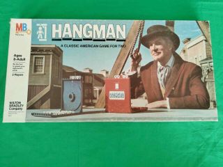 Vintage 1976 Hangman Board Game Milton Bradley Complete