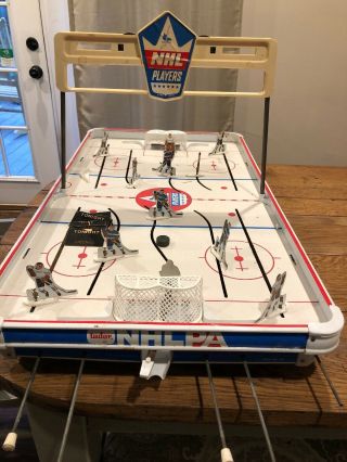 1969 Tudor Metal Hockey Game Score Board And City Cards