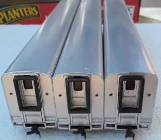 3 HO Amtrak Superliner passenger cars by Walthers NO BOXES 3