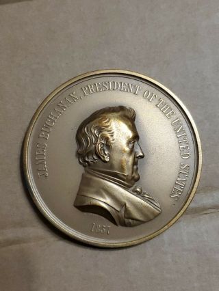James Buchanan Us President Of The United States 3 " Bronze Medal