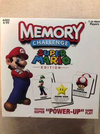 Memory Challenge Mario Bros Edition Board Game Hasbro Complete Kids Fun