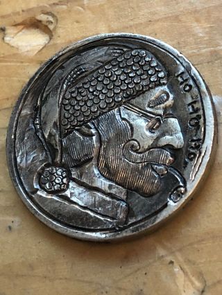 Hobo Nickel Coin Art Real Hand Carved Santa Claus Christmas