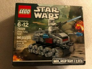 Lego Star Wars Microfighters Clone Turbo Tank (75028) Retired And Rare,