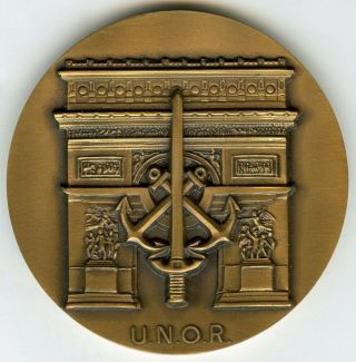 France Bronze Military Medal Of The National Union Of The Reserve Officers 50mm