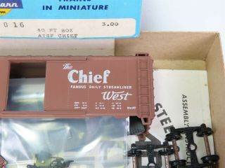 HO Scale Athearn Kit 5016 ATSF Santa Fe Chief West w/ Map 40 ' Box Car 145562 3