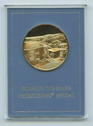 1976 Mission To Mars Eyewitness Medal - Franklin - In Package
