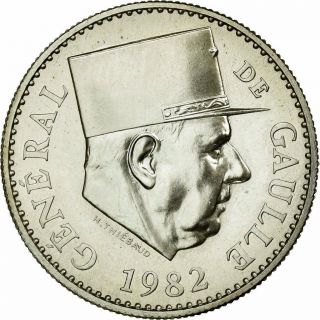 [ 557754] France,  Medal,  Général De Gaulle,  1982,  Thiébaud,  Ms (65 - 70),  Silver