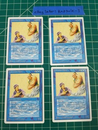 4x Mahamoti Djinn Unlimited Mtg Magic The Gathering See Pictures For Cond