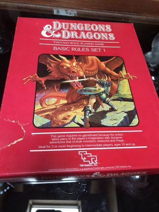 Vintage 1983 Tsr Dungeons & Dragons Fantasy Role Playing Game Basic Rules Set 1