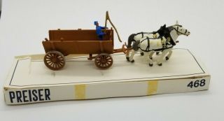 Preiser 468 Miniature - Horse And Cart - Box