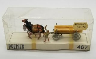 Preiser 467 Miniature - Horse And Cart - Box
