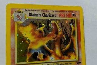 Pokemon Blaine ' s Charizard Holo - 1st Edition - 2/132 - Gym Challenge Set 2