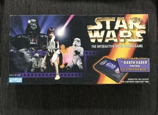 1996 Star Wars Interactive Video Board Game Parker Brothers 40392 - Complete